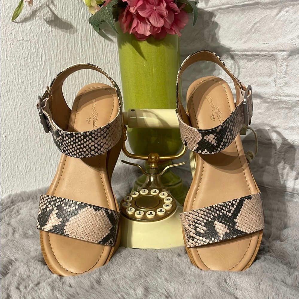 Universal Thread Stylish Snake Print Sandals. As … - image 1